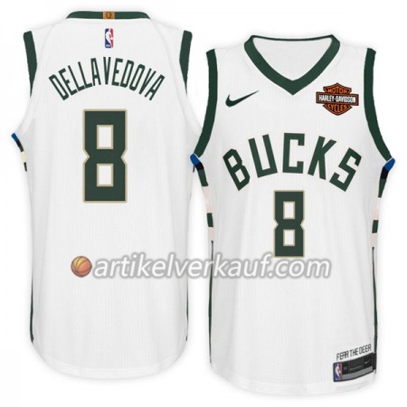 NBA Milwaukee Bucks Trikot Matthew Dellavedova 8 Nike 2017-18 Weiß Swingman - Herren